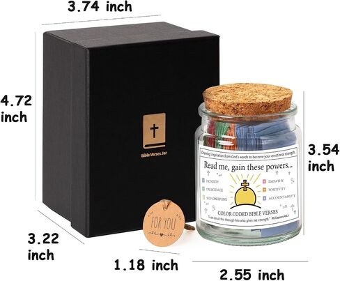 Qunrwe Religious Gifts for Women Men,Bible Verse Jar,Bible Study Scripture Prayer Cards Hope Jar,Faith Based Church Christian Gift,Embark on a Journey of Spiritual Growth and Interpersonal Connection in Saudi Arabia