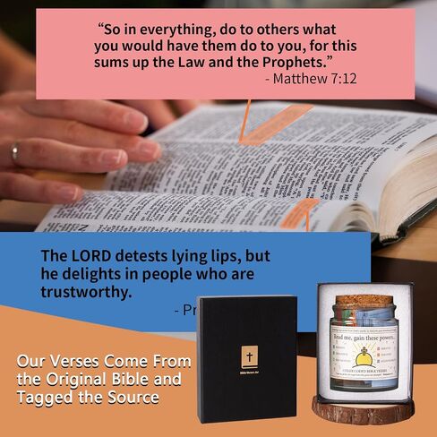 Qunrwe Religious Gifts for Women Men,Bible Verse Jar,Bible Study Scripture Prayer Cards Hope Jar,Faith Based Church Christian Gift,Embark on a Journey of Spiritual Growth and Interpersonal Connection in Saudi Arabia
