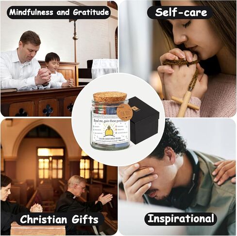 Qunrwe Religious Gifts for Women Men,Bible Verse Jar,Bible Study Scripture Prayer Cards Hope Jar,Faith Based Church Christian Gift,Embark on a Journey of Spiritual Growth and Interpersonal Connection in Saudi Arabia
