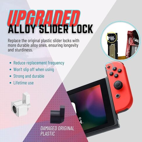 طقم إصلاح استبدال عصا التحكم TNP Switch - عصا التحكم عالية الجودة واستبدال وحدة تحكم Joycons لجهاز Nintendo Switch/Lite مع مجموعة أدوات الإصلاح in Saudi Arabia