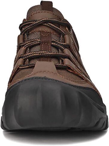 YONGJIA Men's Hiking Casual Low Height Leather Outdoor Comfortable Breathable Non-Slip Trailing Trekking Walking Climbing Work Shoes in Saudi Arabia