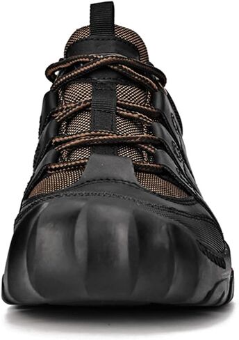YONGJIA Men's Hiking Casual Low Height Leather Outdoor Comfortable Breathable Non-Slip Trailing Trekking Walking Climbing Work Shoes in Saudi Arabia