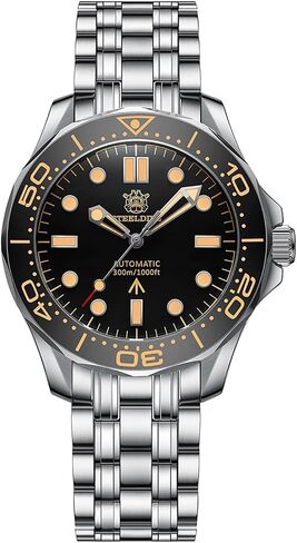 STEELDIVE Men's Automatic Watch NH35 Movement SD1957 Sapphire Luminous Sea Ghost NTTD 300M Dive Watches in Saudi Arabia