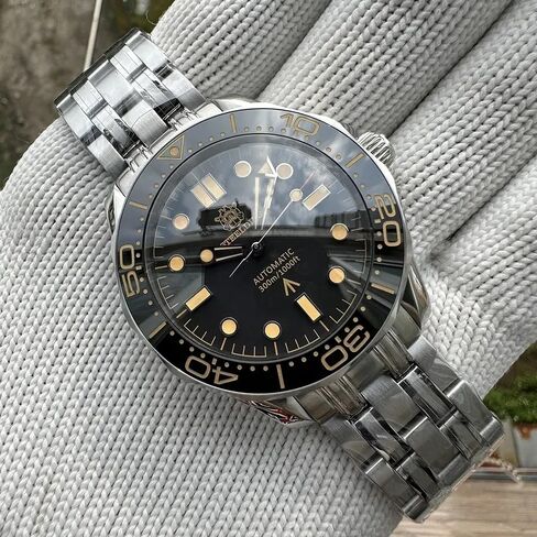STEELDIVE Men's Automatic Watch NH35 Movement SD1957 Sapphire Luminous Sea Ghost NTTD 300M Dive Watches in Saudi Arabia