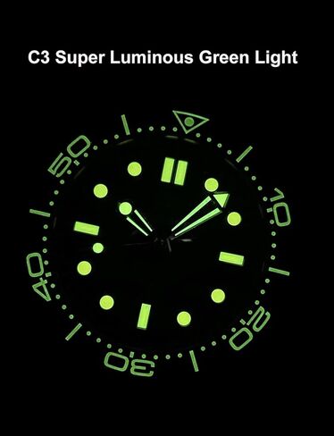 STEELDIVE Men's Automatic Watch NH35 Movement SD1957 Sapphire Luminous Sea Ghost NTTD 300M Dive Watches in Saudi Arabia