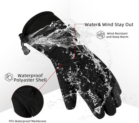 Ski Gloves for Men-Snow Gloves Waterproof Insulated -Extreme Cold Weather Snowboard Gloves in Saudi Arabia