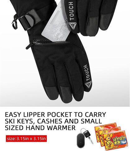 Ski Gloves for Men-Snow Gloves Waterproof Insulated -Extreme Cold Weather Snowboard Gloves in Saudi Arabia