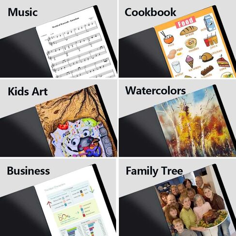 Binder with Plastic Sleeves 4 Pack, 60-Pocket Portfolio Binder Folder for Presentation Art-Work, Clear Sleeves, Holds 120 Pages of 8.5x11 Inch Documents in Kuwait