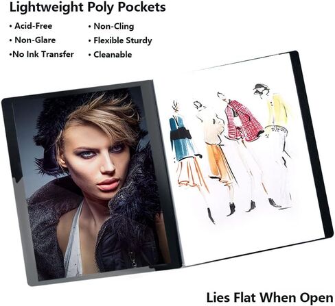 Binder with Plastic Sleeves 4 Pack, 60-Pocket Portfolio Binder Folder for Presentation Art-Work, Clear Sleeves, Holds 120 Pages of 8.5x11 Inch Documents in Kuwait