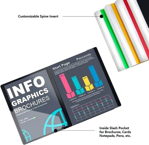 Binder with Plastic Sleeves 4 Pack, 60-Pocket Portfolio Binder Folder for Presentation Art-Work, Clear Sleeves, Holds 120 Pages of 8.5x11 Inch Documents in Kuwait