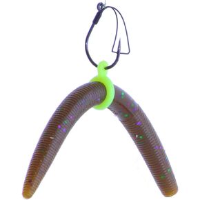 Sink-O-Ring Wacky Rig Kit O Ring NO Tool Needed Use Senko Worms Fishing Hooks O-Rings Easy to Rig Saves Time and Money (1/4", 3/8" OR 5/8" Chartreuse)
