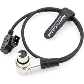 Alvin's Cables XLR 4 Pin Female Right Angle Coiled Power Cable for Sony Venice F5 F55, Blackmagic URSA Mini Pro, Panasonic Varicam