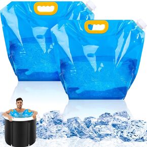 NOVWANG 4 Packs Ice Bath Bags, Large Capacity Bathtub Water Bag for Home Cold Plunge Accessories for Cold Water Plunge Tub Portable Ice Bath Bag 10L