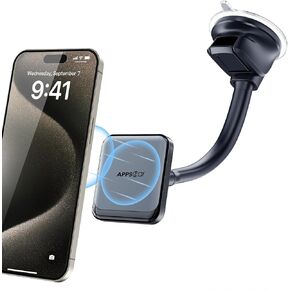 APPS2Car لحامل MagSafe للسيارة، حامل هاتف مغناطيسي للسيارة بدون استخدام اليدين، حامل مغناطيسي للسيارة يدور 360 درجة للهاتف الخلوي، حامل هاتف مغناطيسي للسيارة متوافق مع حافظات iPhone 15 14 13 12 Series MagSafe in Kuwait