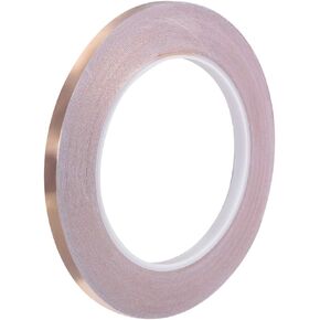 uxcell Single-sided Conductive Tape Copper Foil Tape Adhesive 10mm x 30m(98ft) for Guitar, EMI Shielding Crafts, Electrical Repairs, Stained Glass