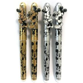 Mickey Minnie Mouse Gold Silver 4PCS Pen Set