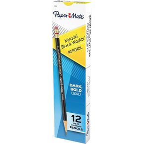 Paper Mate Mirado Black Warrior Pencils, Black, HB #2, 12 Count