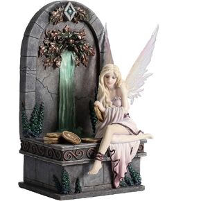 Veronese Design Fairy Wishing Well Selina Fenech LED Fountain Sculpture Home Decoration