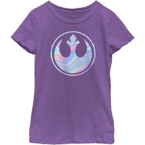STAR WARS Rebel Holographic Girls Short Sleeve Tee Shirt
