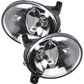 A Pair Driver+Passenger Clear Len Fog Lights Bumper Driving Lamps Assembly Replacement for A4 B8 2009-2012