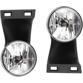 IRONTEK 1 Pair Driving Fog Lights Assembly Fits 1994-2002 Dodge Ram 1500 2500 3500 Pick Up Truck w/Bulbs 1 Pair Driving Fog Lamps Clear Lens