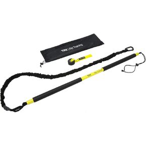 TRX Training RIP Trainer Basic Kit, Weighted Workout Bar and Resistance-Bungee Set, Home Workout Equipment for Core-Strength Training, (20 lbs)
