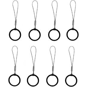 8 PCS Phone Finger Rings Lanyard, Phone Straps Phone Lanyard Phone Wrist Rope Chain Phone Charm Phone Keychains for Phone ID Card Badge