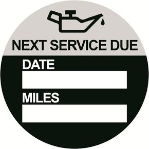 Oil Change Sticker Static Cling,MeshaKippa 2inch 60pcs Round Black Oil Change Sticker Reminder Service Sticker,Static Cling Car Windshield Sticker