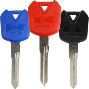 gradora Motorcycle Blank Uncut Key Motorbike Duplicate Key Replacement for Kawasaki Ninja 250R 300 EX250 Ninja300 Versys-X 300 (Pack of 3)