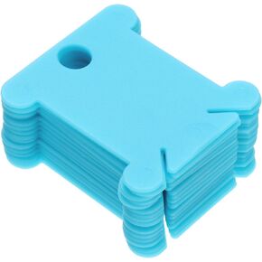 PATIKIL Plastic Floss Bobbins, 300 Pack Thread Cards Cross Cotton for Craft DIY Sewing Storage Case Embroidery, Pure Blue