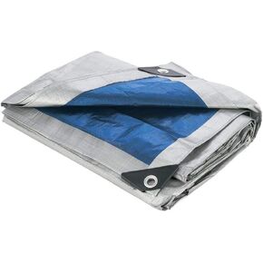 Maxam Waterproof Tarp 20X20 Foot - 3 Mil Light Duty Emergency Use Tarp - UV, Rip & Tear Resistant, Weatherproof Reusable - Multi-Purpose Tarp for Tent Camping Outdoor