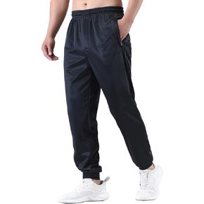 Men's Zipper Fly Joggers Athletic Track Pants for Workout and Commute