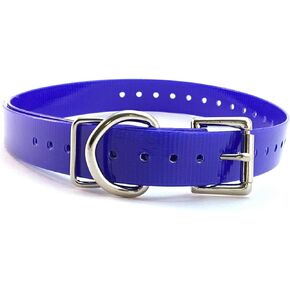 27 ½" X ¾" Replacement Dog Collar Strap Band with Double Buckle Loop for All Brands Pet Training Bark, Shock,e-Collars and Fences. Wide Variety of Bold Standard Color and Reflective Choices.