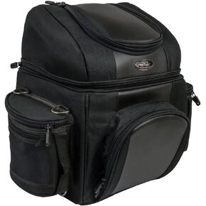 Milwaukee Leather SH682 Black Medium Motorcycle Textile Sissy Bar Travel Bag - One Size