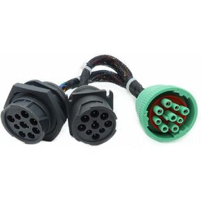 Type2 Green J1939 ذكر إلى 2 قطعة J1939 نوع 1 موصل سالب مترابطة وشفة J1939 كابل الفاصل Y يعمل لكل من النوع 1 والنوع 2 in Kuwait