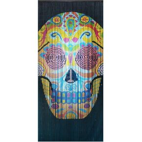 Beaded Curtain-90 Strands-Hanging Door Beads-Bohemian Doorway Beads-35.5" W x 80" H-Hand Made-Hand Painted (Blossom) in Saudi Arabia