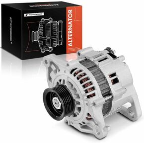 A-Premium Alternator Compatible with Nissan Sentra, 200SX, 1.6L, 1995-1996, 12V 70A 6-Groove Pulley Clockwise, Replace# 231000M003, 231000M003R