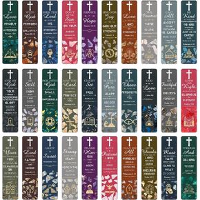 30 Pieces Bible Verses Magnetic Bookmarks Cross Christian Bookmarks Inspirational Book Markers Religious Bookmarks Reading Reward Scripture Church Supplies