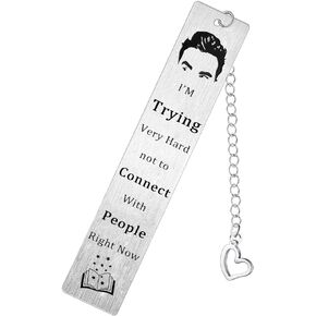 TV Show Bookmark Gifts David Merchandise Souvenir for Book Lover I’m Trying Very Hard Present for SC TV Show Fans who Love to Read (Trying Very Hard)