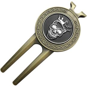 Golf Divot Repair Tool with Golf Club Skull Ball Marker Golf Gift for Golfer (Skull) in Kuwait