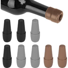 Wine Bottle Stopper Reusable Silicone Unbreakable Sealed Wine Stopper Wine Corks Beverages Beer Champagne Red Wine Bottle Covers to Keep Wine Fresh