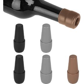 Wine Bottle Stopper Reusable Silicone Unbreakable Sealed Wine Stopper Wine Corks Beverages Beer Champagne Red Wine Bottle Covers to Keep Wine Fresh