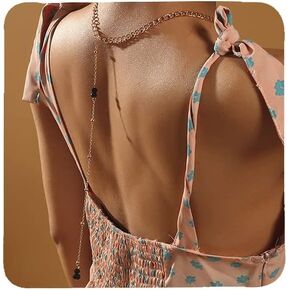 Body Chain Backdrop Necklace for Women Long Back Necklace Wedding Party Body Jewelry for Girls Stocking Stuffers Christmas Gifts