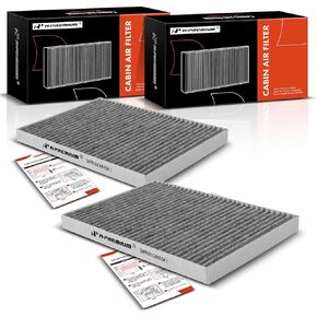 A-Premium 2-PC Cabin Air Filter with Activated Carbon - Compatible with Tesla Model S 2016 2017 2018 2019 2020 2021 2022 2023 - Behind Glove Box - Replace# 1072736-00-B