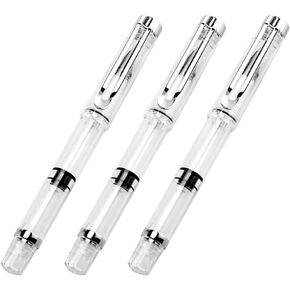 NUOBESTY Pens Ink Brush Pen Portable Calligraphy Fountain Brush Pen: Brush Type Fountain Pen Wolf Refillable Ink Brush Pen Writing Brush Soft Tip Pen 3pcs Refillable Fountain Brush Calligraphy Pens