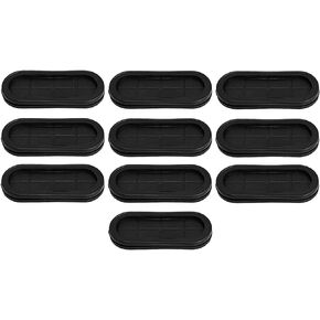 RDEXP 79 x 24mm Inner Size Black Synthetic Rubber Oval Shape Double-Sided Wires Grommet Gaskets Rings Set of 10