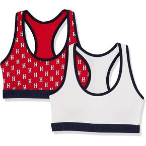 Tommy Hilfiger Women's Bra Racerback Cotton Bralette, 2 Pack