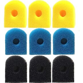 Aquarium Filter Replacement Sponge, Fish Tank Filter Replacement Parts, Including 2 x Coarse Sponge, 2 x Fine Sponge & 4 x Black Sponge