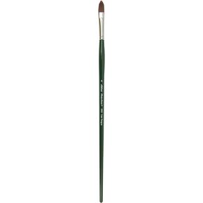 Silver Brush Limited 25104 Ruby Satin Cats Tongue Brush for Watercolor, Oil & Acrylics, Size 4, Long Handle