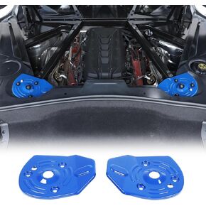 Rear Strut Tower Cover Compatible with Chevrolet Corvette C8 Stingray 2020-2024, ABS Engine Bay Rear Shock Absorbing Tower Protection Panel Cover Trim Accessories, 2PCS (Blue)